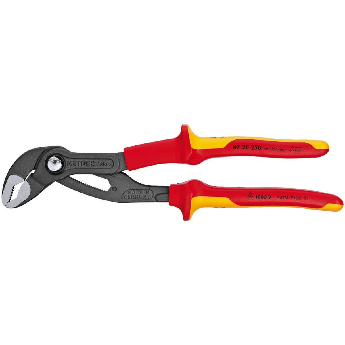 Knipex 87 28 250UKSBE Cobra VDE Fully Insulated Water Pump Pliers, 250mm 10644