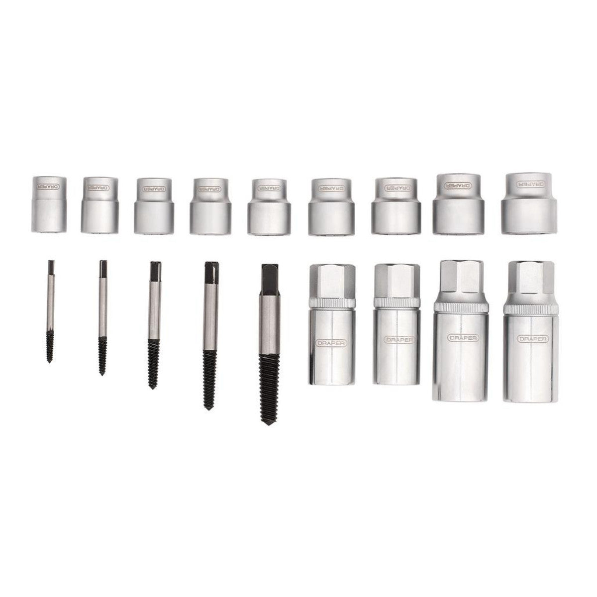 Draper Nut Bolt Stud and Screw Extactor Set (18 Piece) 31812