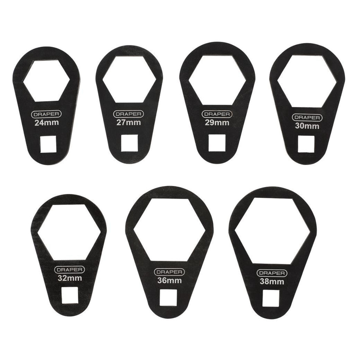 Draper Oil Filter Offset Wrench Set, 3/8" Sq. Dr., 6-Point (7 Piece) 31814