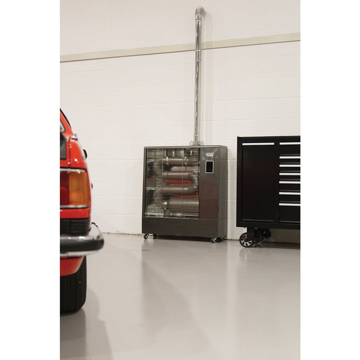 Draper 230V Far Infrared Diesel Heater with Flue Kit, 51,500 BTU/15.1kW 18070