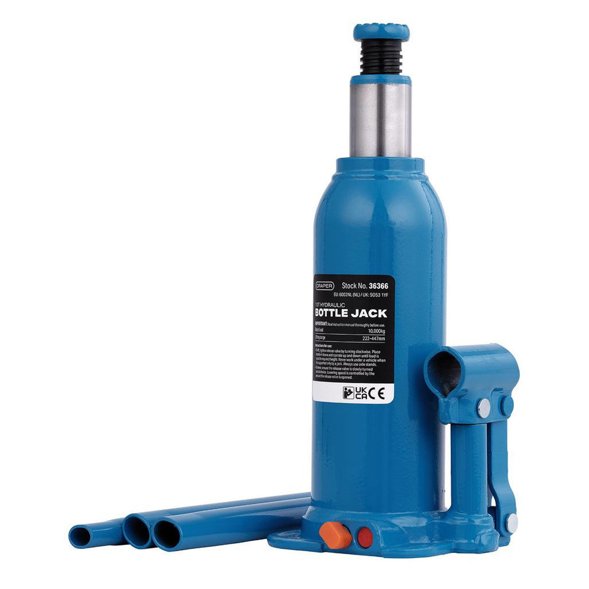 Draper Hydraulic Bottle Jack, 10 Tonne 36366