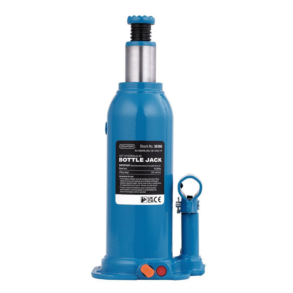 Draper Hydraulic Bottle Jack, 10 Tonne 36366