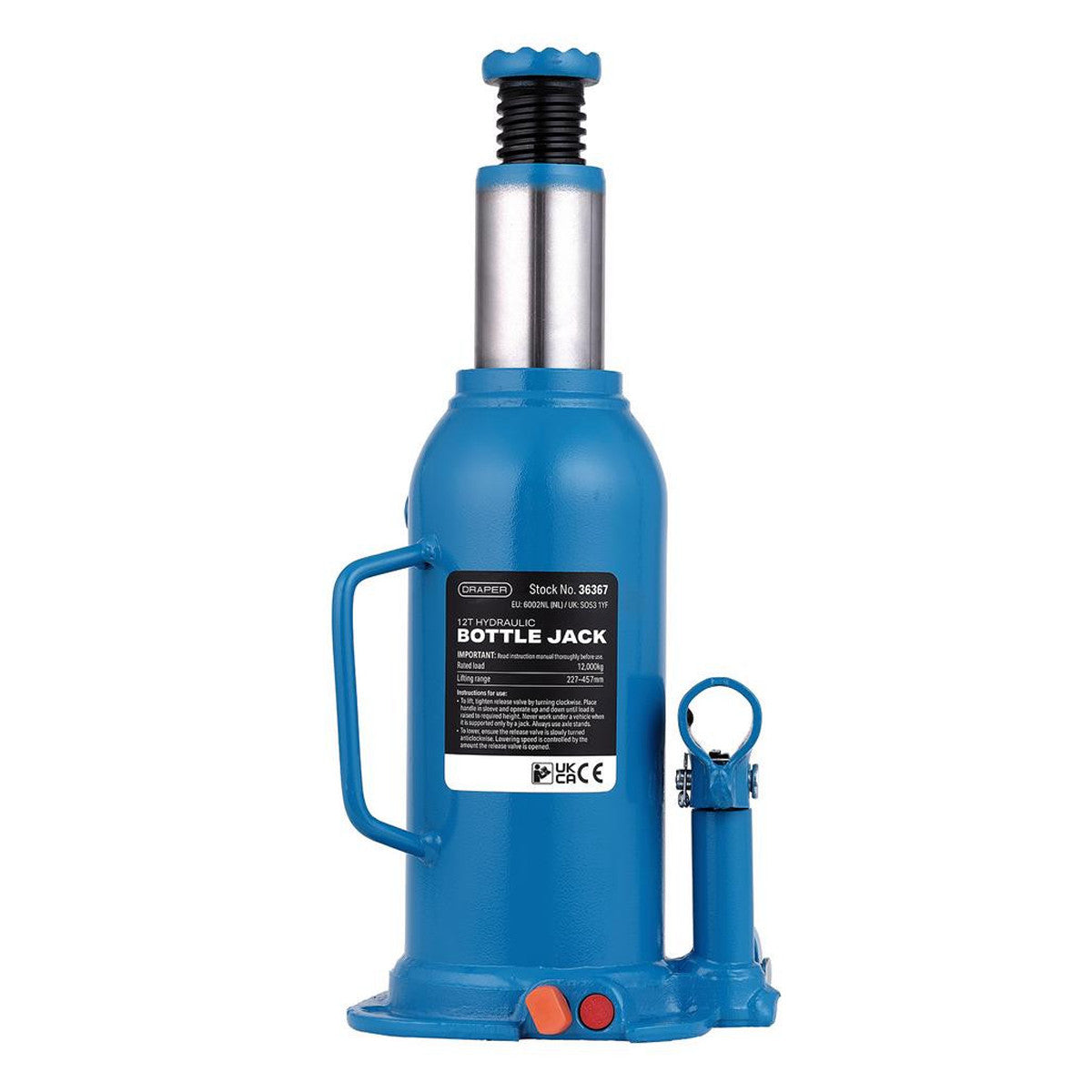 Draper Hydraulic Bottle Jack, 12 Tonne 36367