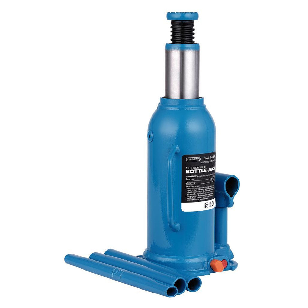 Draper Hydraulic Bottle Jack, 12 Tonne 36367
