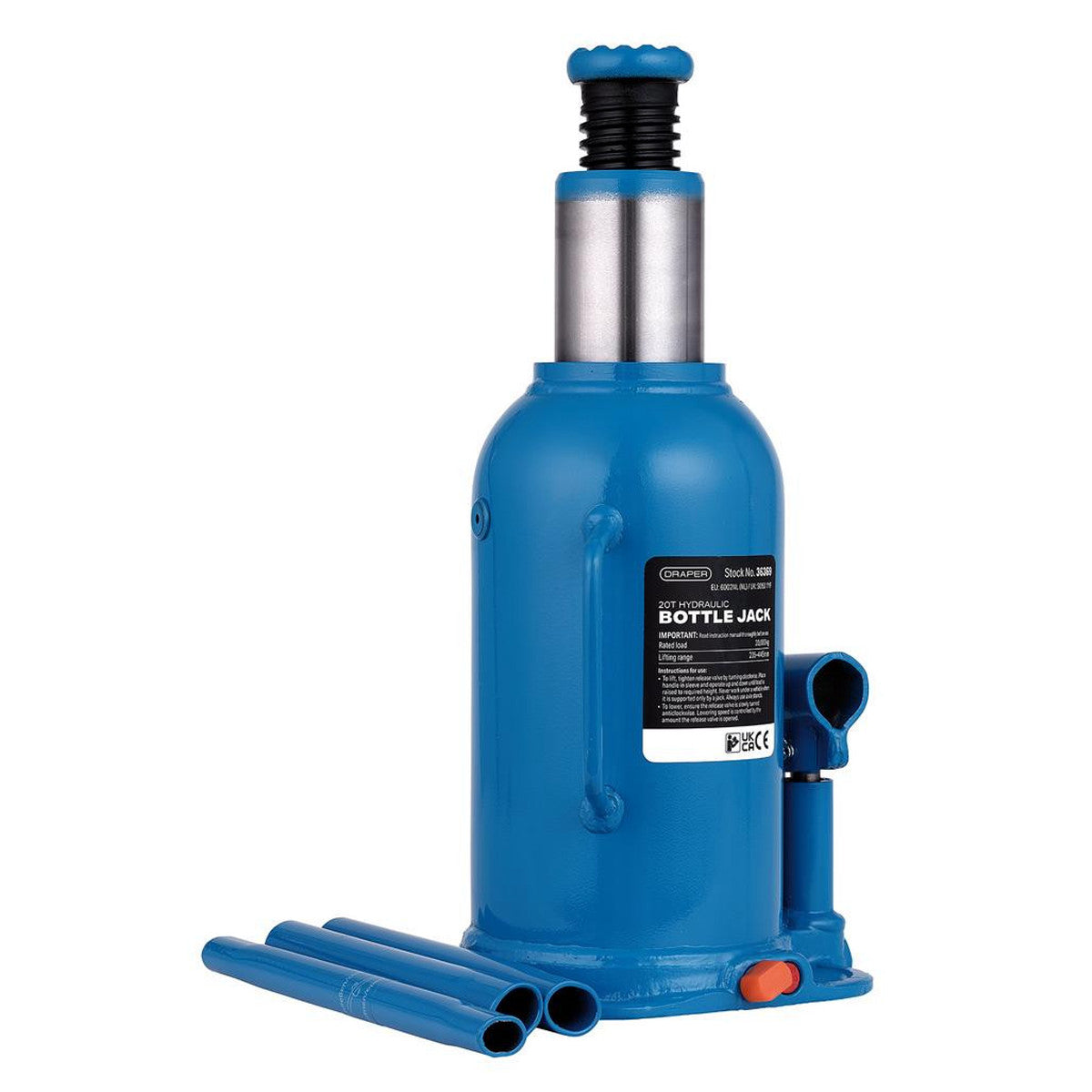 Draper Hydraulic Bottle Jack, 20 Tonne 36369