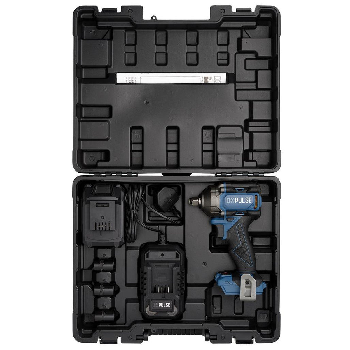 DXPULSE 18V Brushless Impact Wrench Set, 1/2" Sq. Dr., 400Nm, 1 x 4.0Ah Battery, 1 x 2.4A Charger 39661