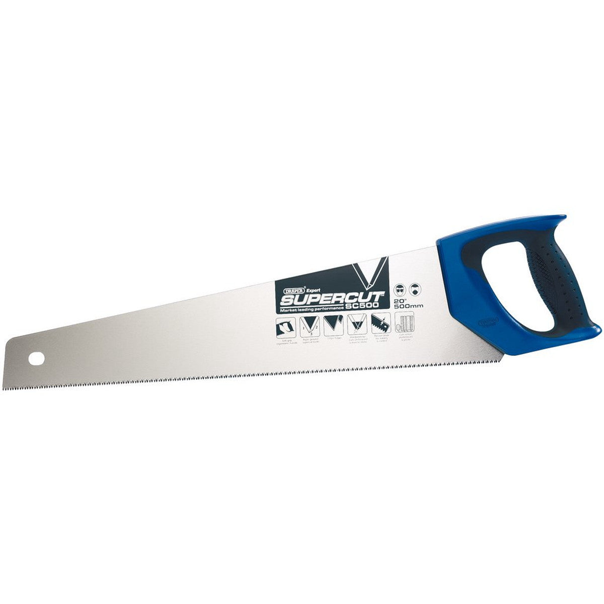 Draper Expert Supercut Soft Grip Hardpoint Handsaw, 500mm/20", 11tpi/12ppi 49288