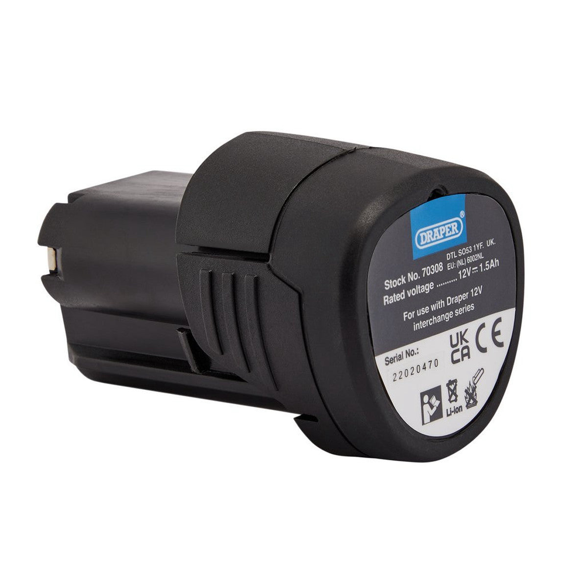 Draper 12V Li-ion Battery, 1.5Ah 70308