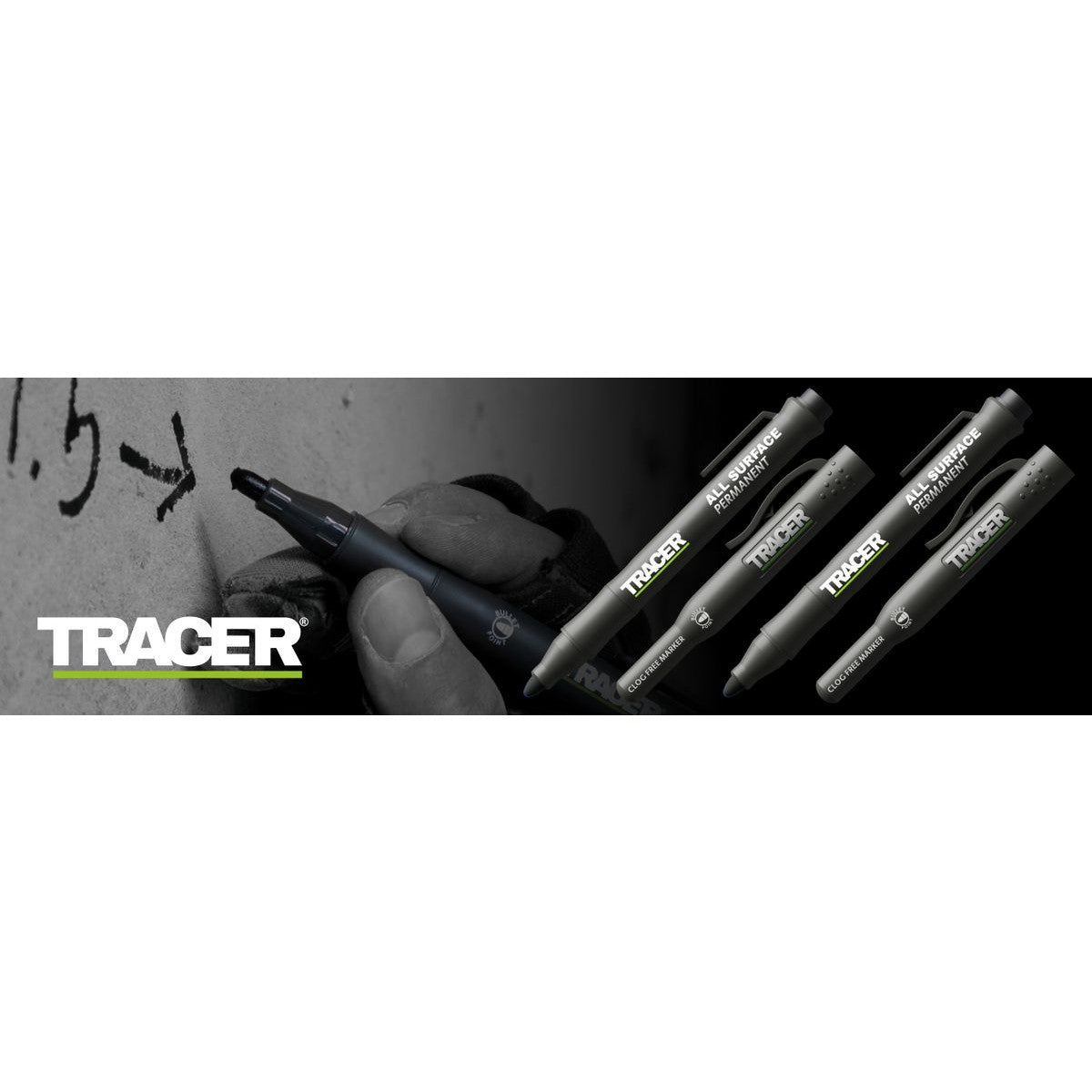 TRACER Twin Black Clog Free Marker set ACF1-2