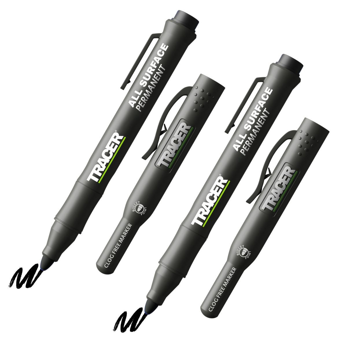 TRACER Twin Black Clog Free Marker set ACF1-2