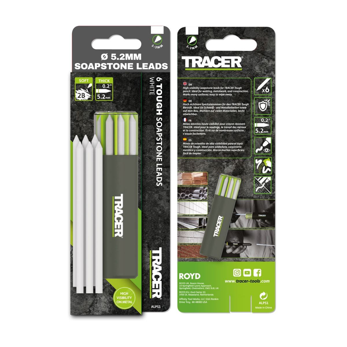 TRACER Pro 5.2mm Heavy-Duty Soapstone Leads ALPS1