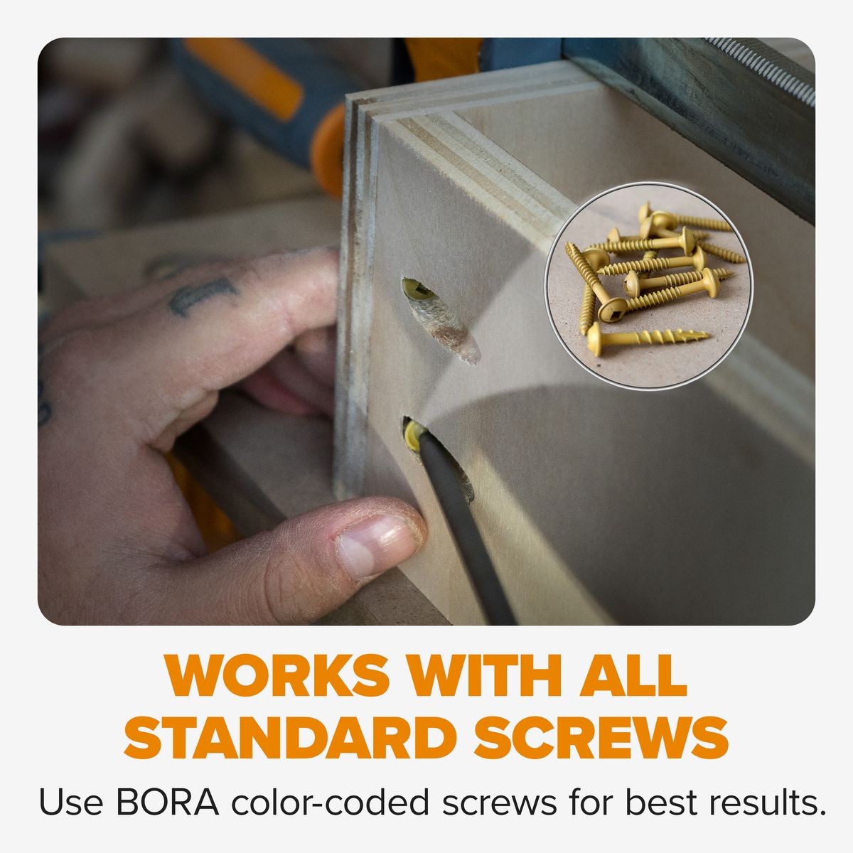 BORA Auto Mini Pocket Hole Jig System Project Pack & 350pc Screw Set BR-A170402