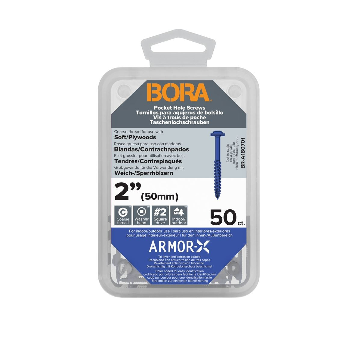 BORA Screws 2-Inch Coarse 50-pcs BR-A180701