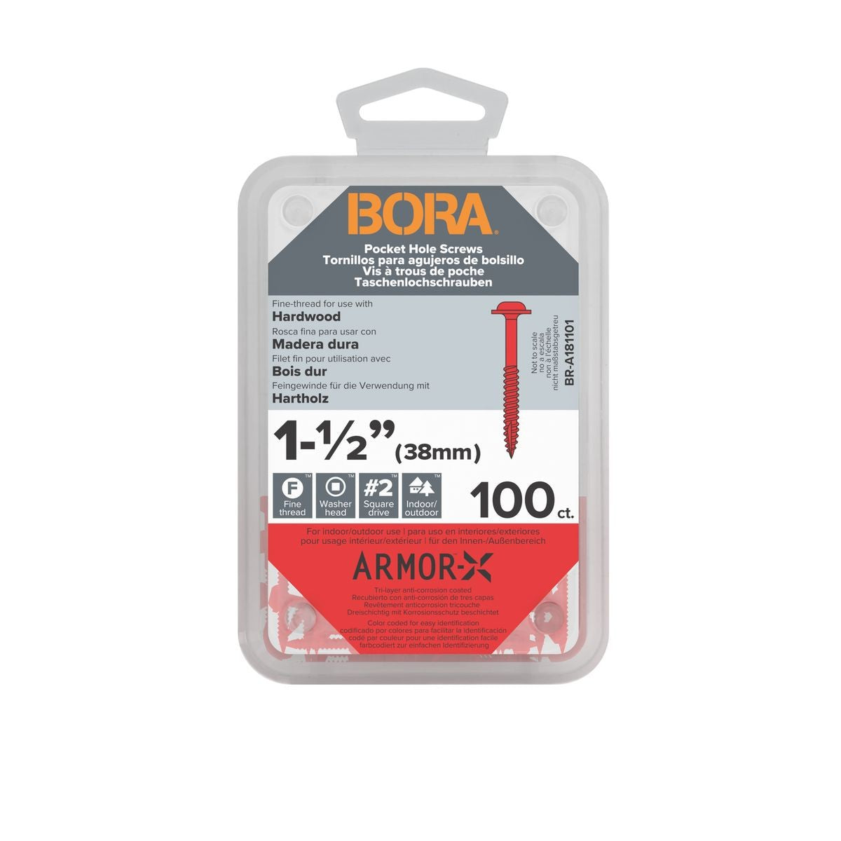 BORA Screws 1-1/2-Inch Fine 100-pcs BR-A181101