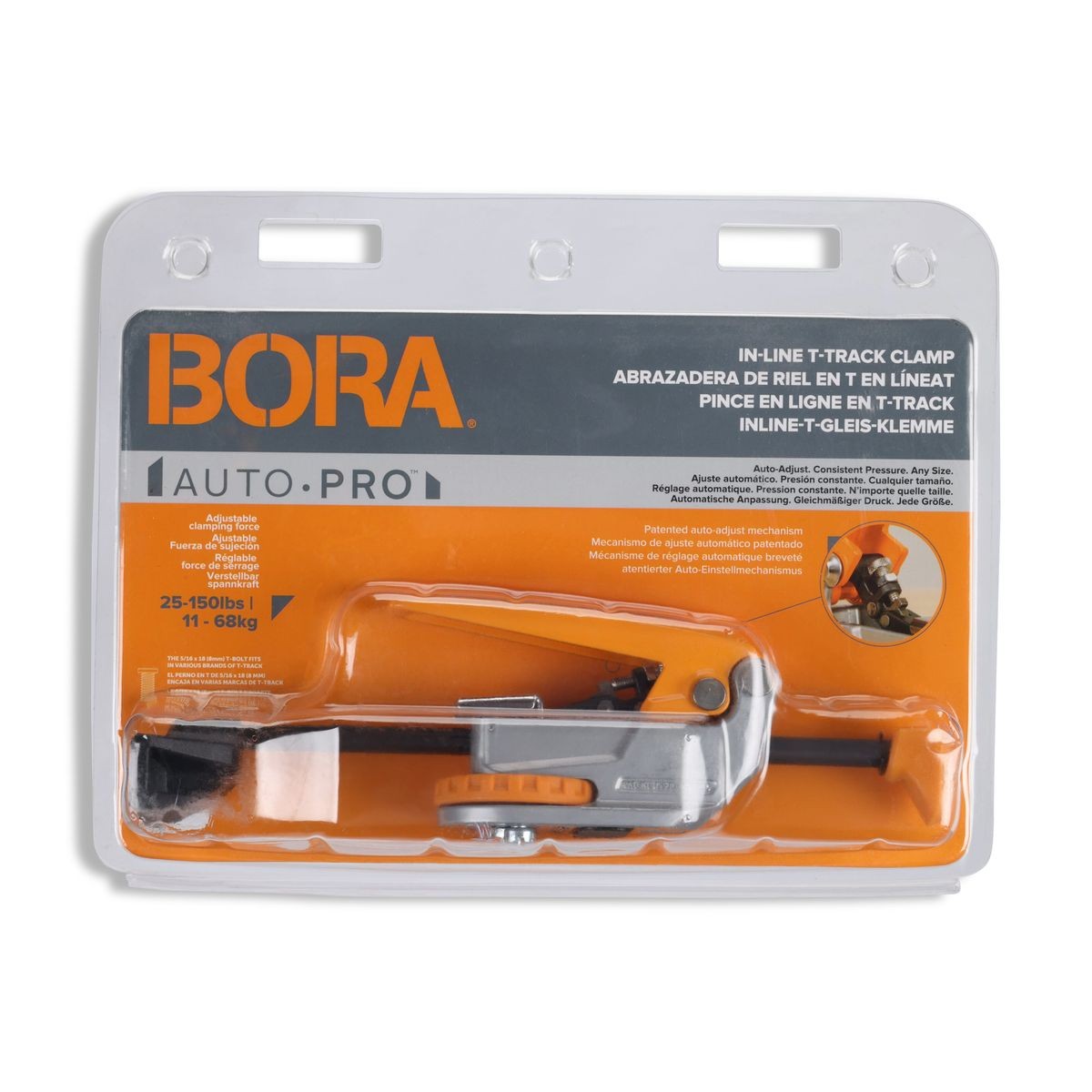 BORA Auto Adjust In-line T-Track Clamp BR-G050201