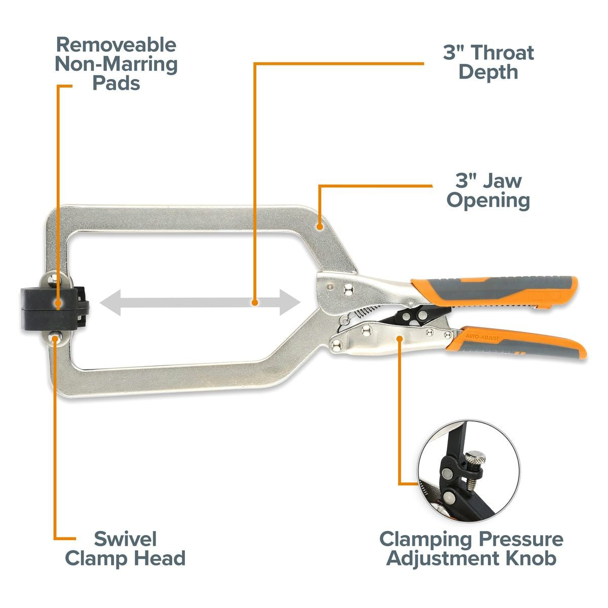 BORA Auto 6-Inch Multi-Purpose C Clamp BR-G060402