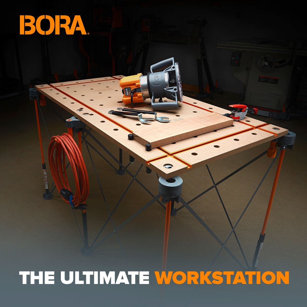 BORA Centipede 2 x 4ft T-Track Tabletop - 20mm Dog Holes CK24TM