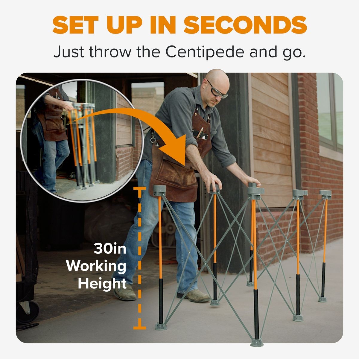BORA Centipede 2ft x 4ft x 30in Unit, 4 X-Cups, 2 Clamps, C/S Bag CK6S