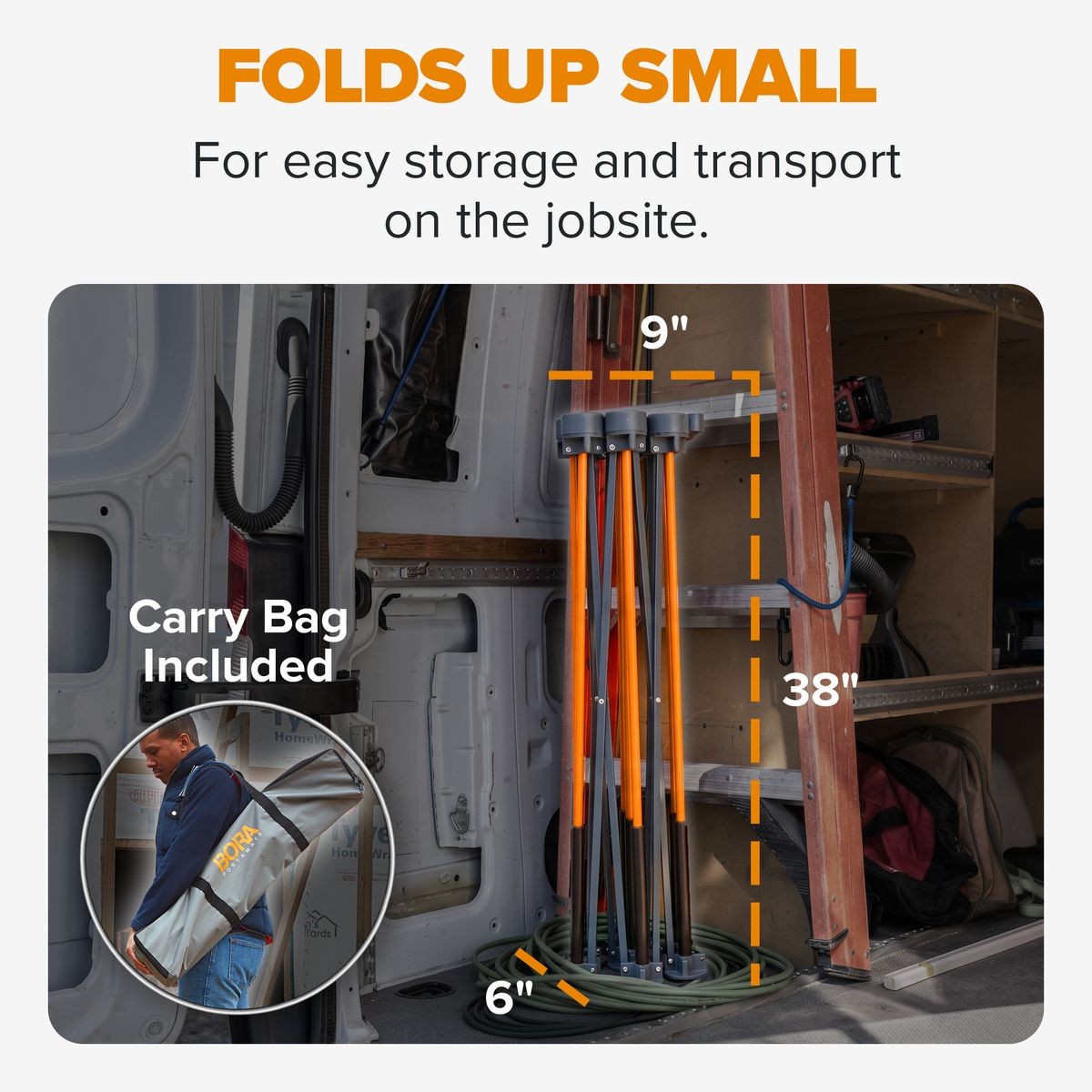 BORA Centipede 2ft x 4ft x 30in Unit, 4 X-Cups, 2 Clamps, C/S Bag CK6S