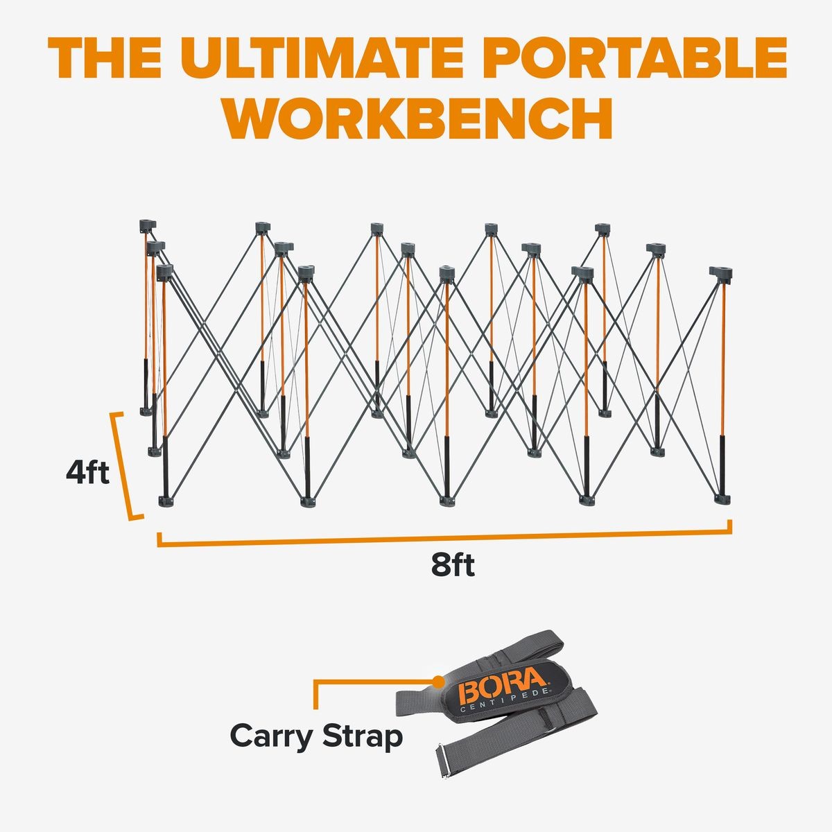 BORA Tall Centipede 4ft x 8ft x 36in Unit, Carry Strap CT15