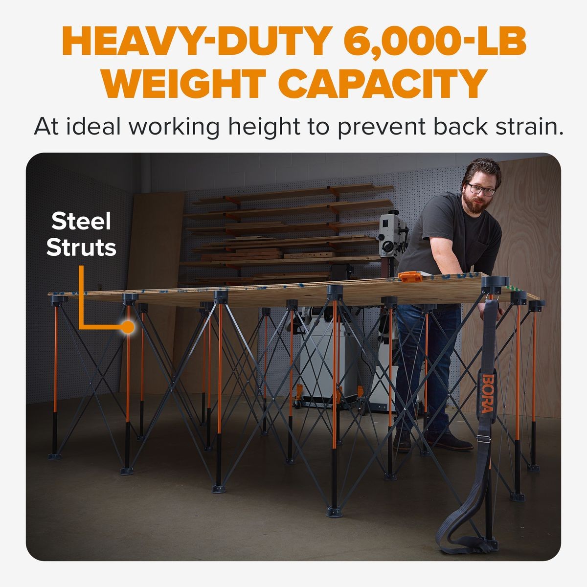 BORA Tall Centipede 4ft x 8ft x 36in Unit, Carry Strap CT15