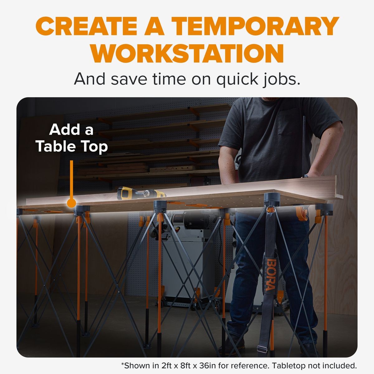 BORA Tall Centipede 4ft x 8ft x 36in Unit, Carry Strap CT15
