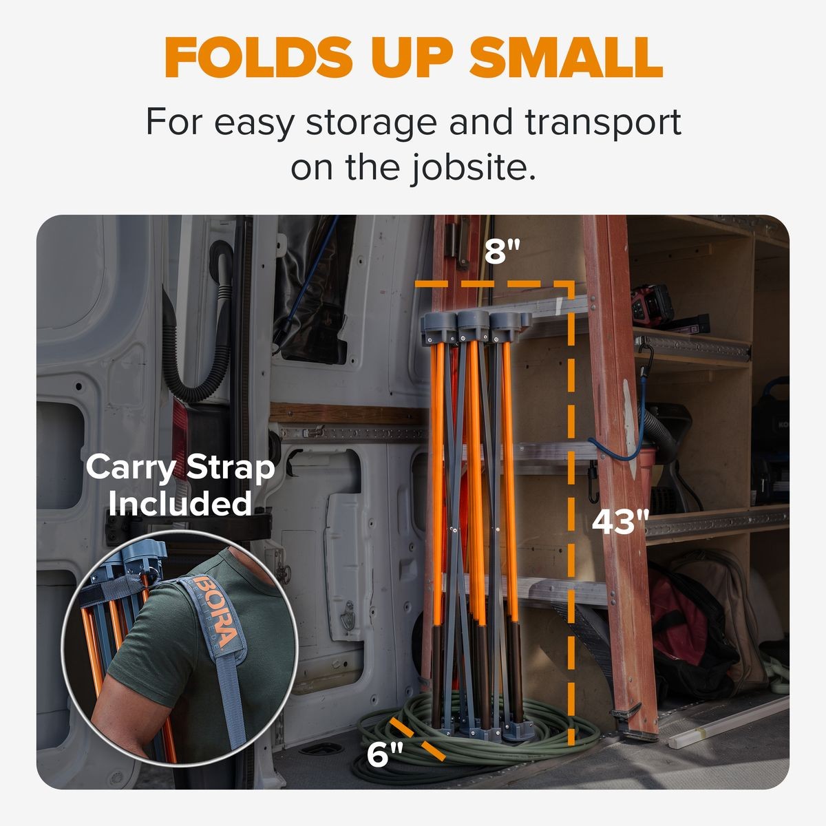 BORA Tall Centipede 2ft x 4ft x 36in Unit, Carry Strap CT6