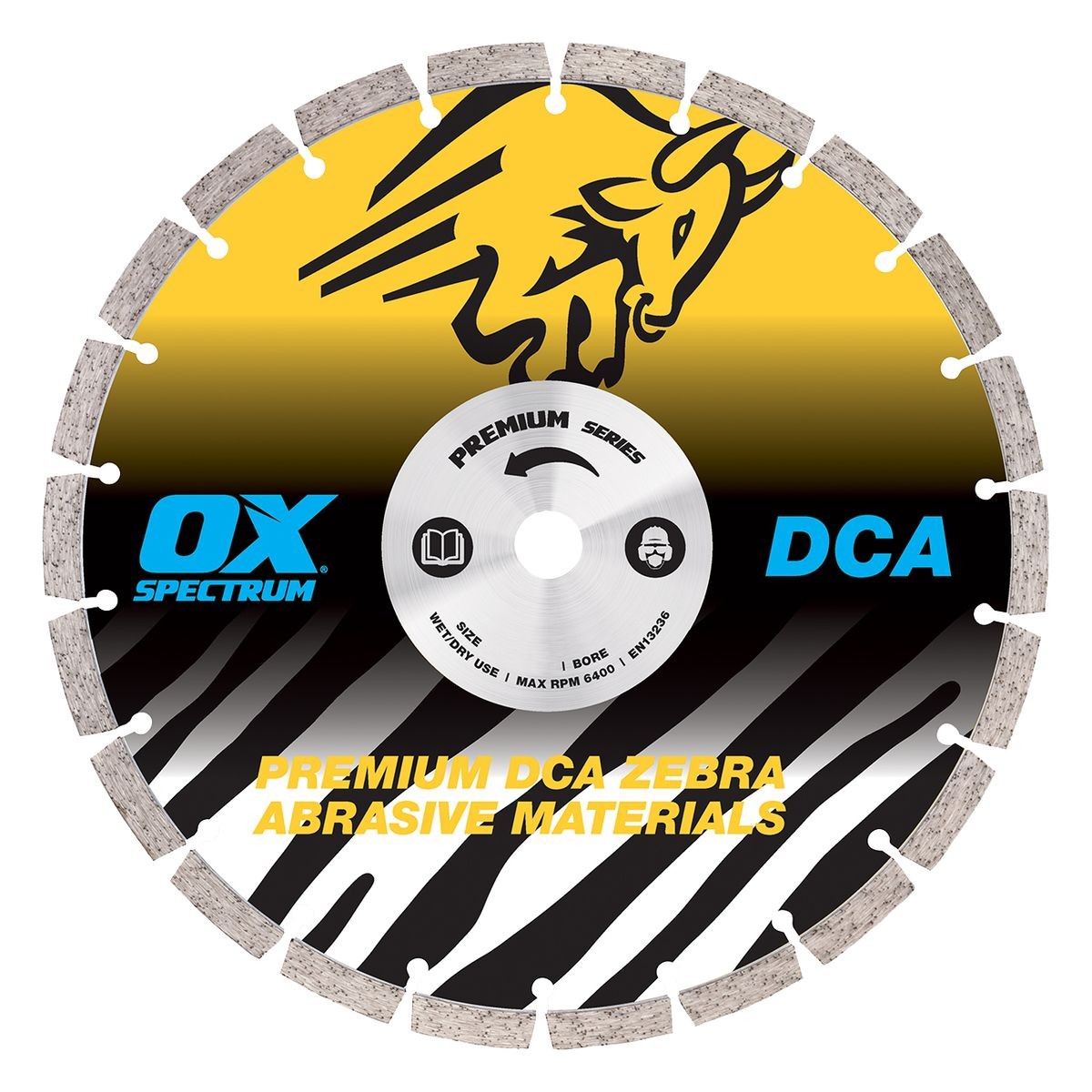 OX Premium Diamond Blade - Abrasive/GP - 350/25.4mm DCA350/25