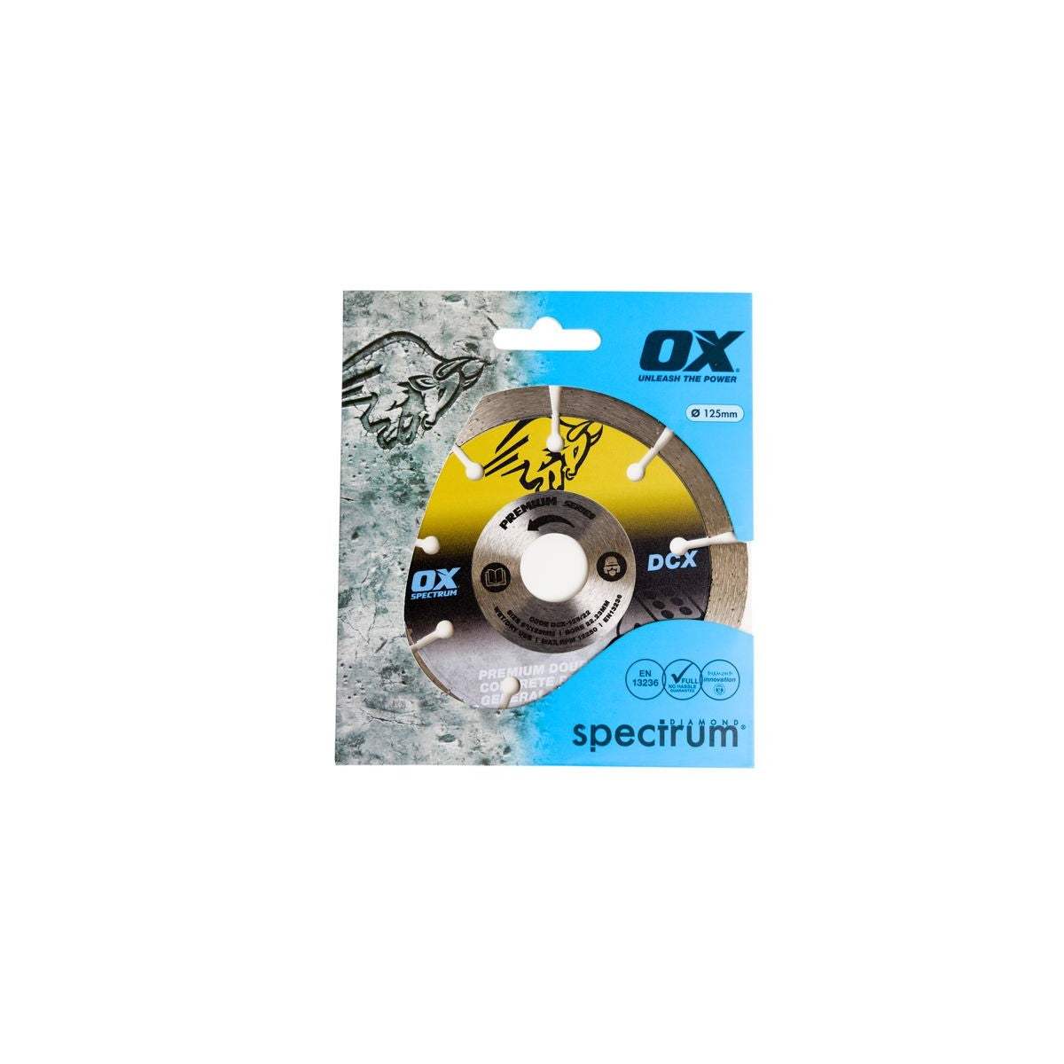 OX Premium Double Six Diamond Blade - GP - 125/22.23mm DCX125/22