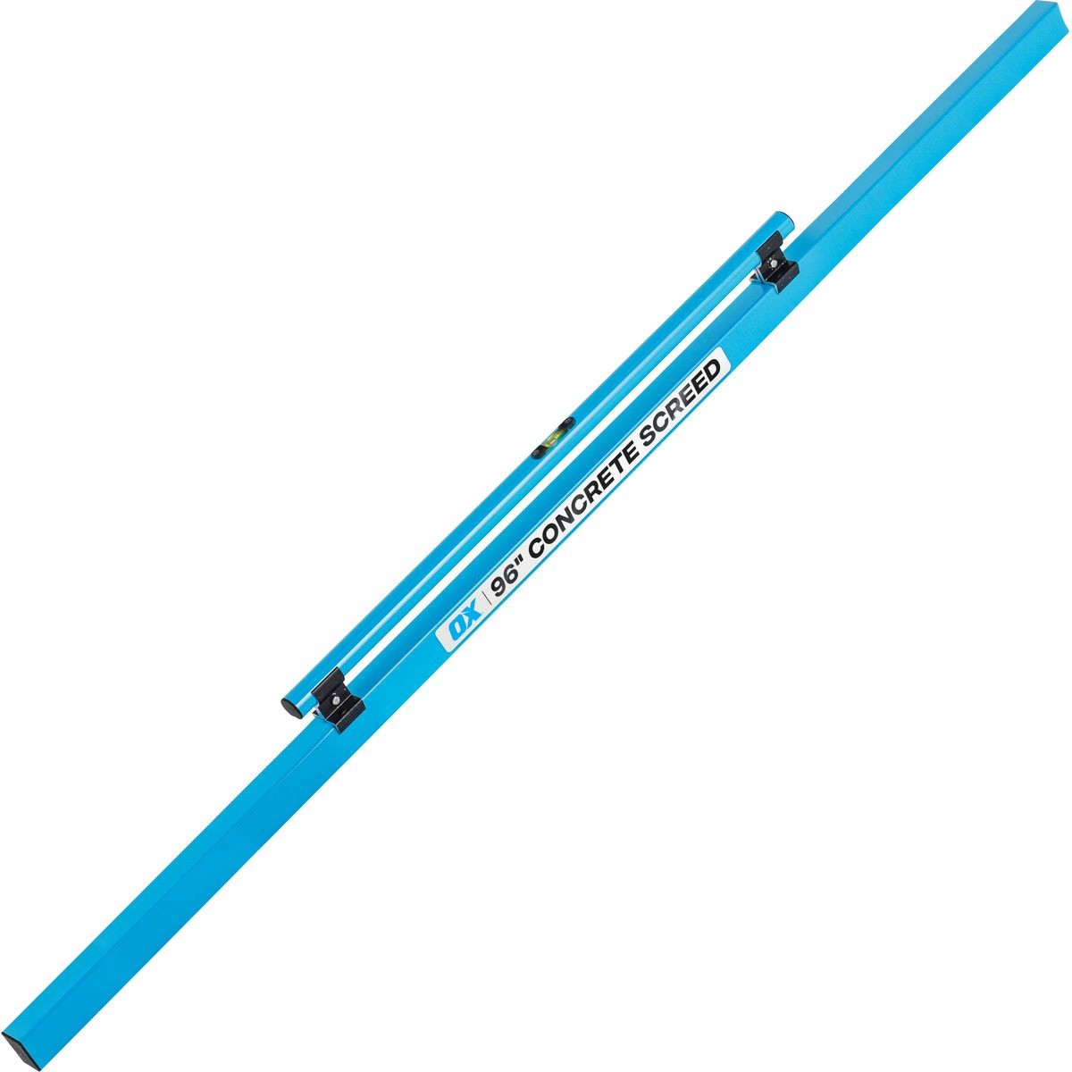 OX Pro Clamped Handle Concrete Screed - With Vial | 96" / 2400mm OX-P021324