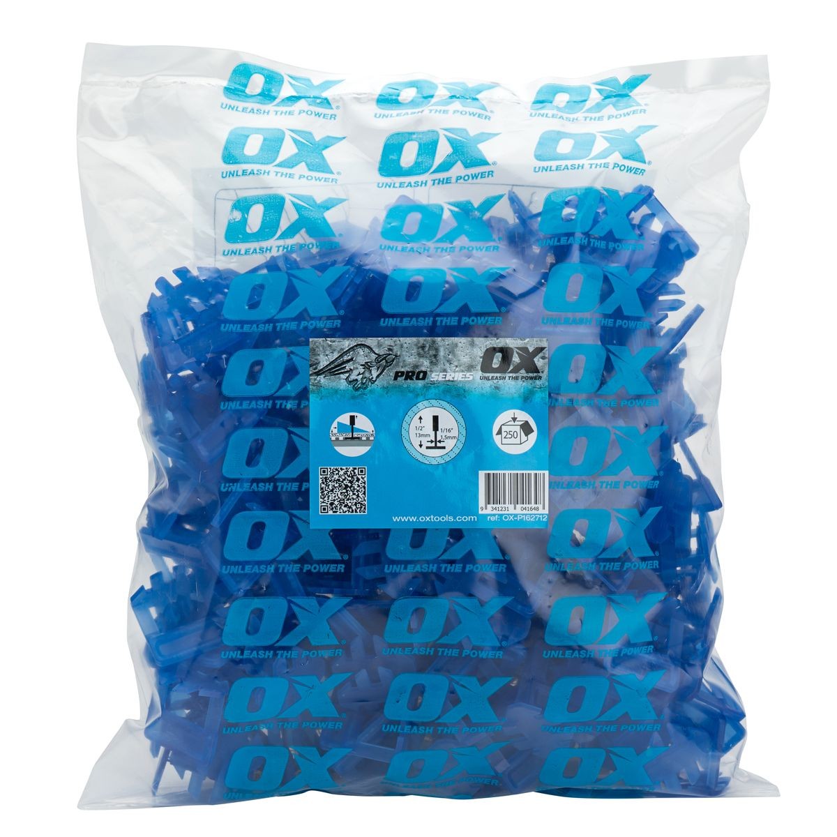 OX Tile level system 1,5 x 13mm spacer 250 piece OX-P162712