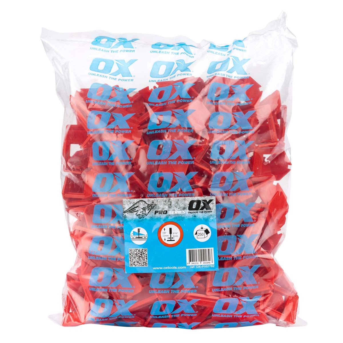 OX Tile level system 4 x 22mm spacer 250 piece OX-P162782