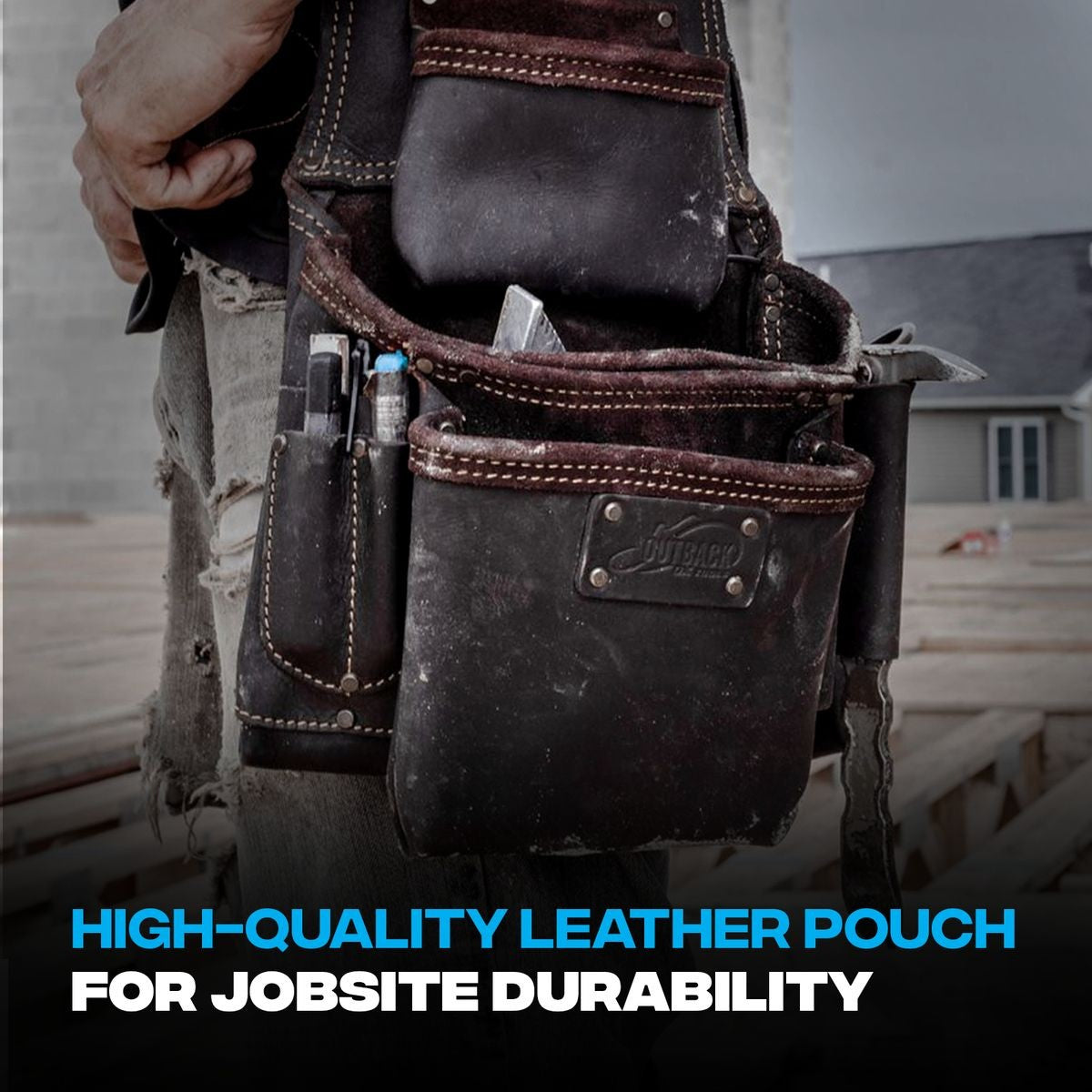 OX Fastener Bag, Oil-Tanned Leather, 3 Pouch OX-P263503