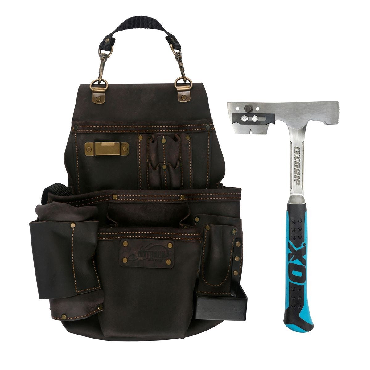 OX Pro Oil Tanned 14 Pocket Top Grain Pouch with Air Gun Holder OX-P263514
