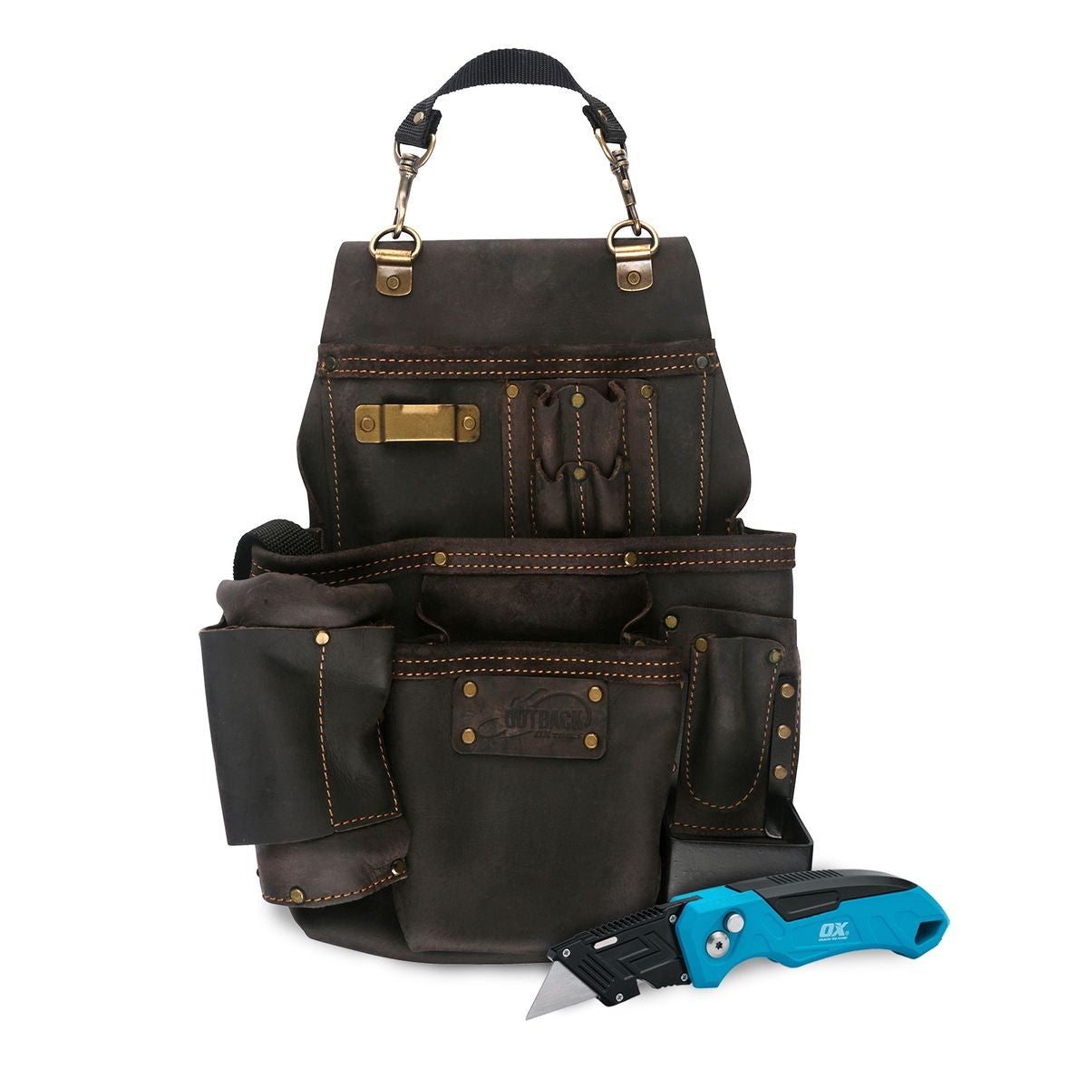 OX Pro Oil Tanned 14 Pocket Top Grain Pouch with Air Gun Holder OX-P263514