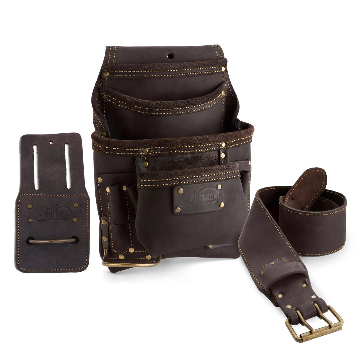 OX 10-Pocket Tool/Fastener Pouch, Oil-Tanned Leather OX-P263701