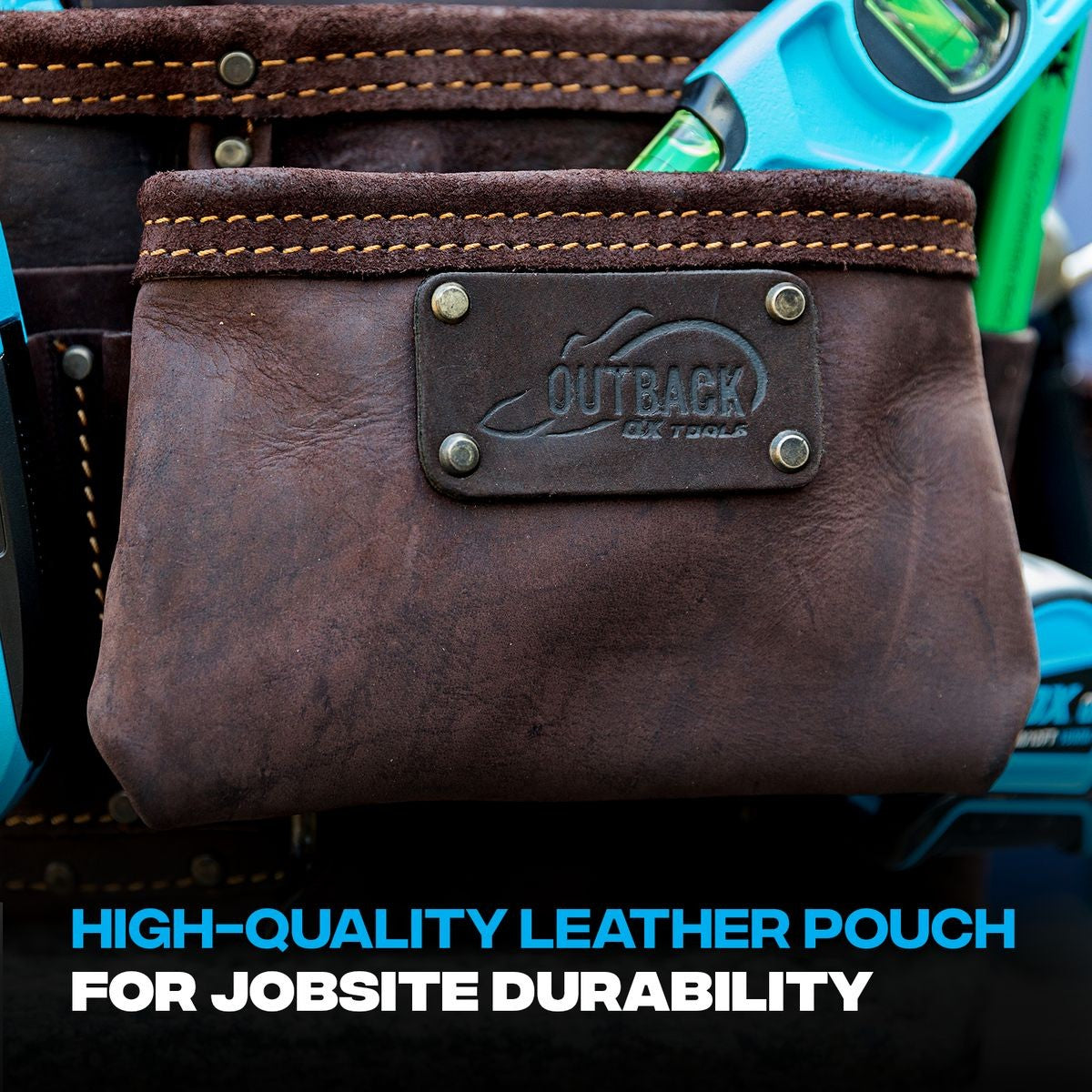OX 10-Pocket Tool/Fastener Pouch, Oil-Tanned Leather OX-P263701