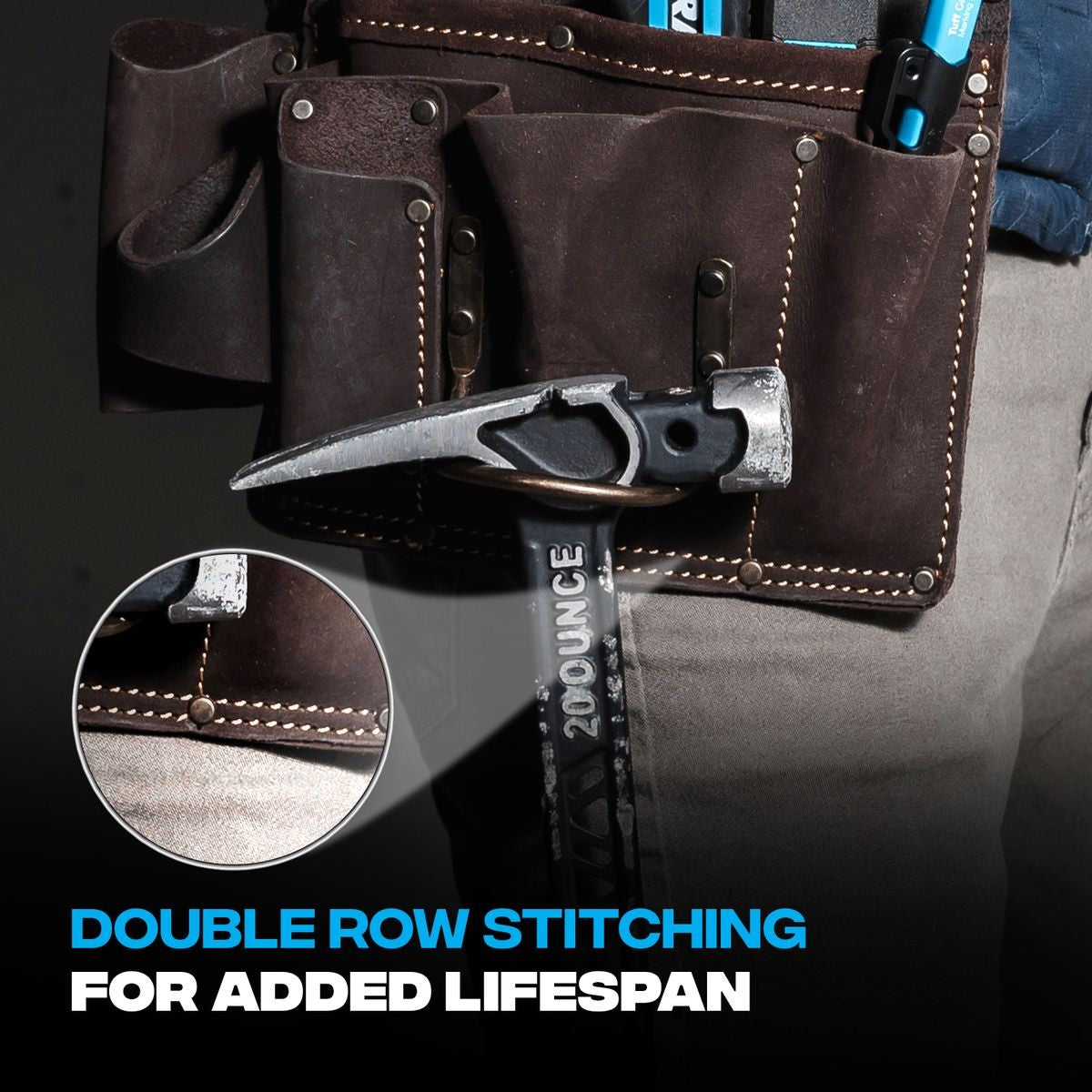 OX Drywaller's Tool Pouch, Oil-Tanned Leather OX-P263801