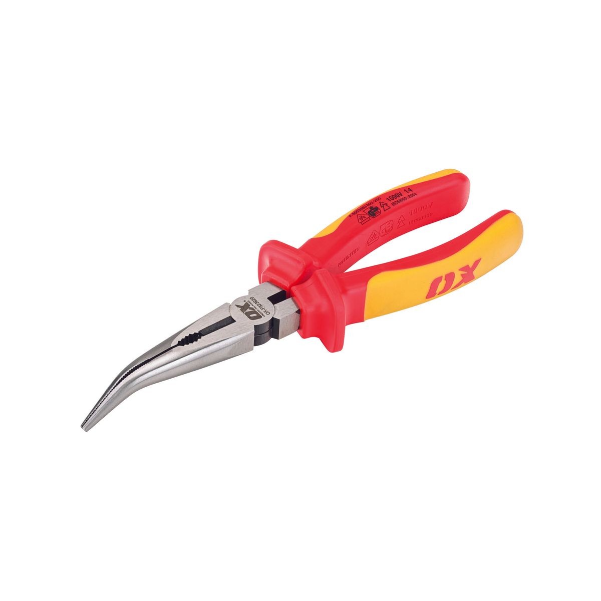 OX VDE Bent Long Nose Pliers - 200mm (8") OX-P323920
