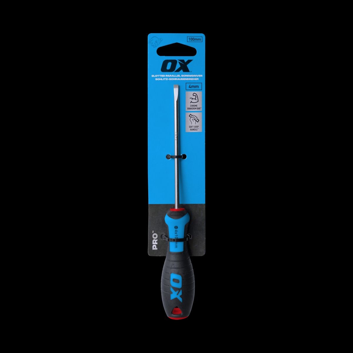 OX Slotted Parallel Screwdriver 100x4mm OX-P362410