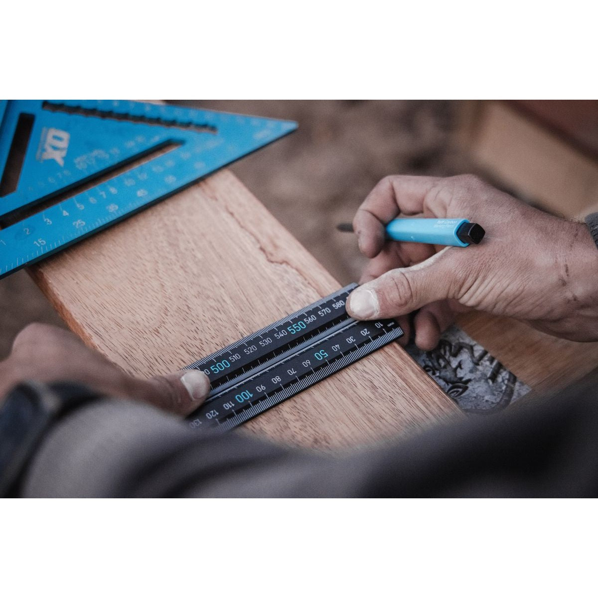 OX Pro Metric Tuff Rule - Black | 600mm OX-P507206