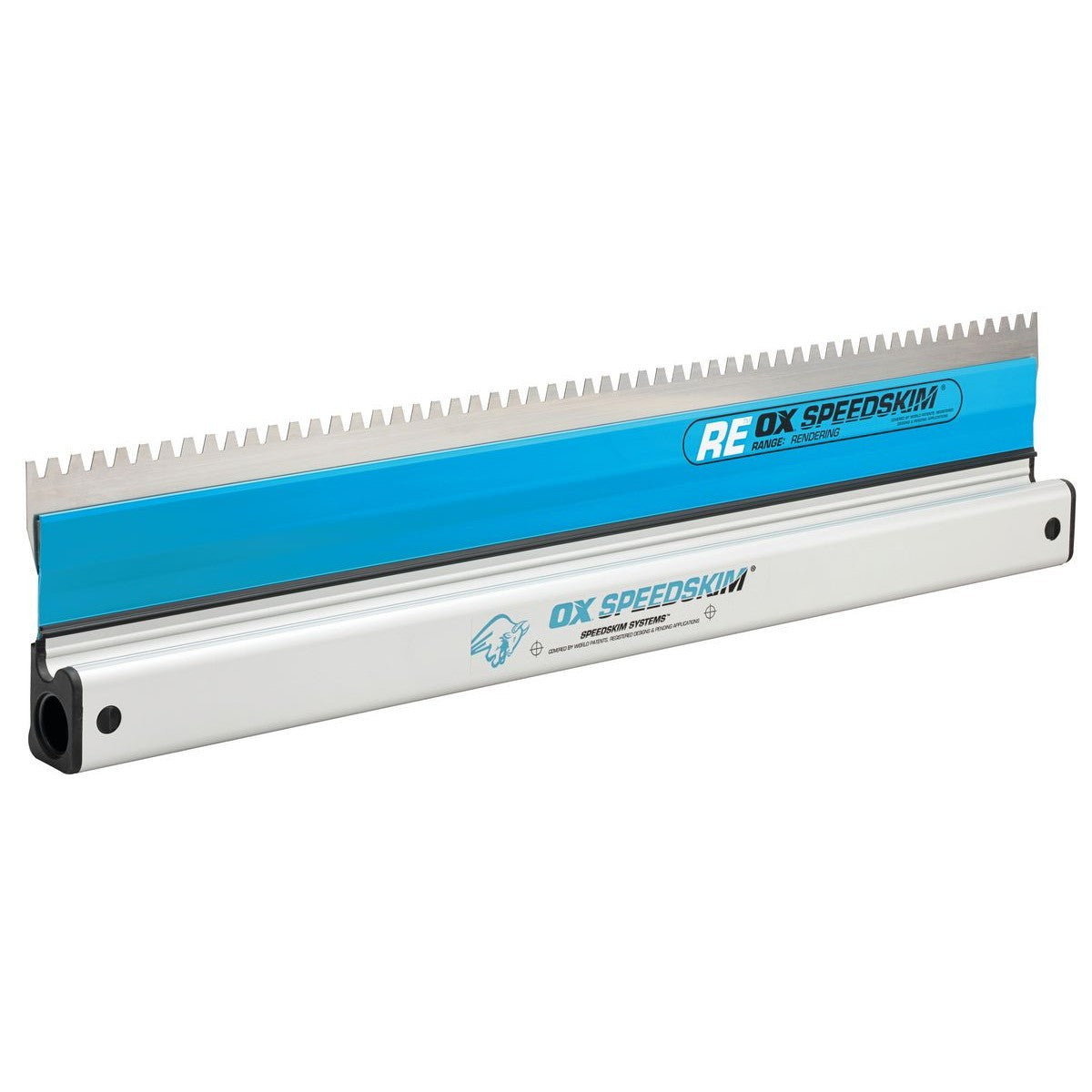 OX Speedskim Stainless Steel Notched Rendering Rule - RE450mm OX-P534245