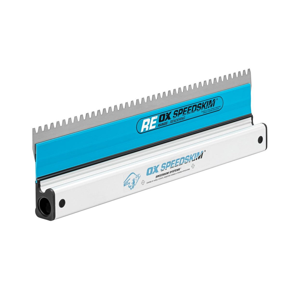 OX Speedskim Stainless Steel Notched Rendering Rule - RE450mm OX-P534245