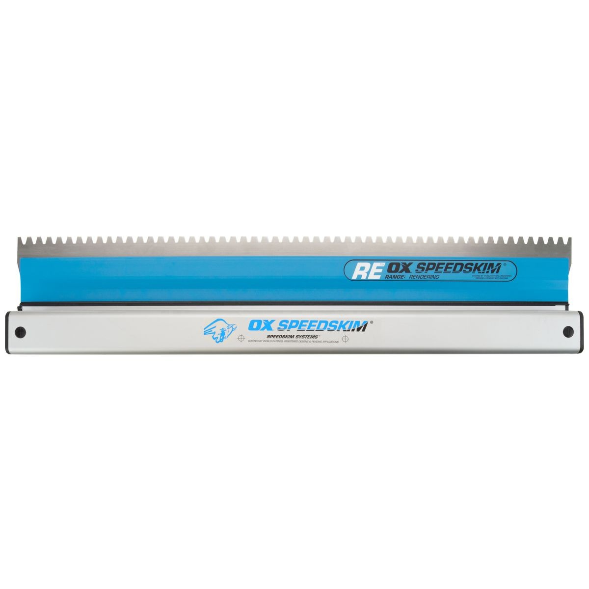 OX Speedskim Stainless Steel Notched Rendering Rule - RE600mm OX-P534260