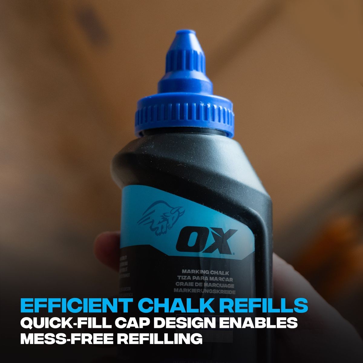 OX 8-Ounce Standard Blue Marking Chalk - Permanence 1 OX-P630802