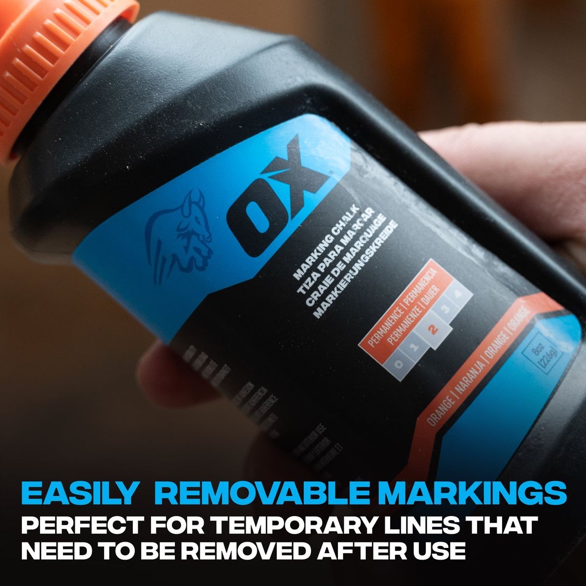 OX 8-Ounce Hi-Visibility Orange Marking Chalk - Permanence 2 OX-P630803