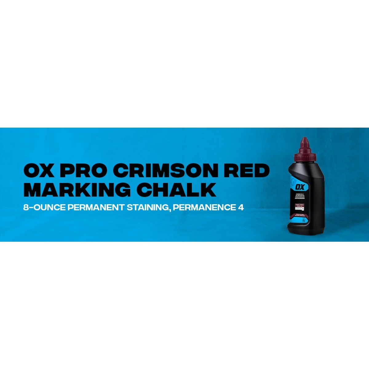 OX 8-Ounce Hi-Permanence Crimson Red Marking Chalk - Permanence 4 OX-P630807