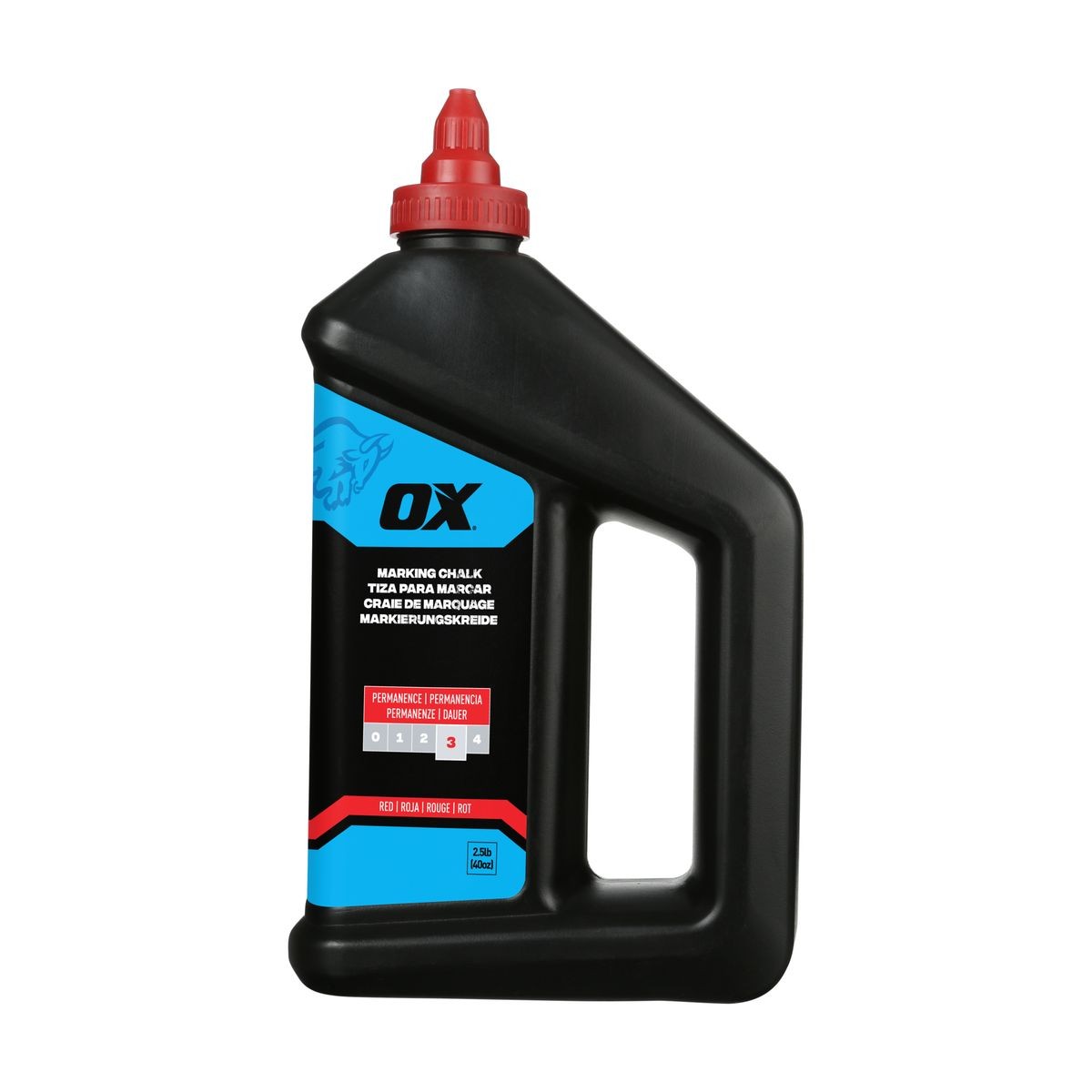 OX 40-ounce/2.5-Pound Permanent Red Marking Chalk - Permanence 3 OX-P630809