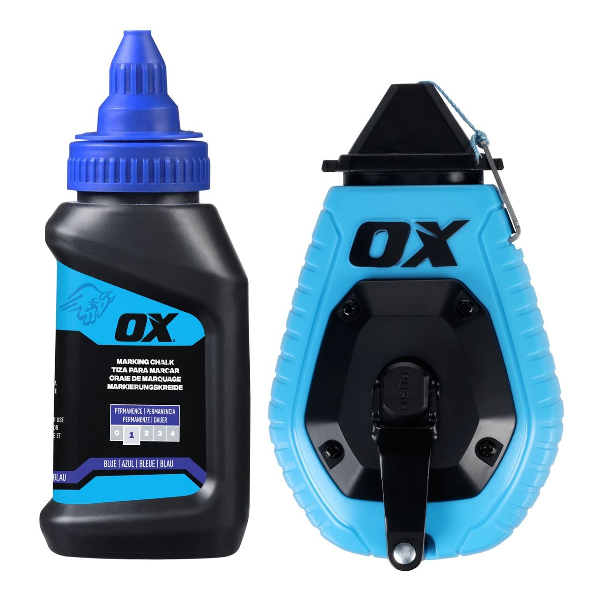OX Trade 30m/100' ABS Chalk Reel Value Pack - Standard Fine Line / 3:1 Gear Ratio OX-T630601