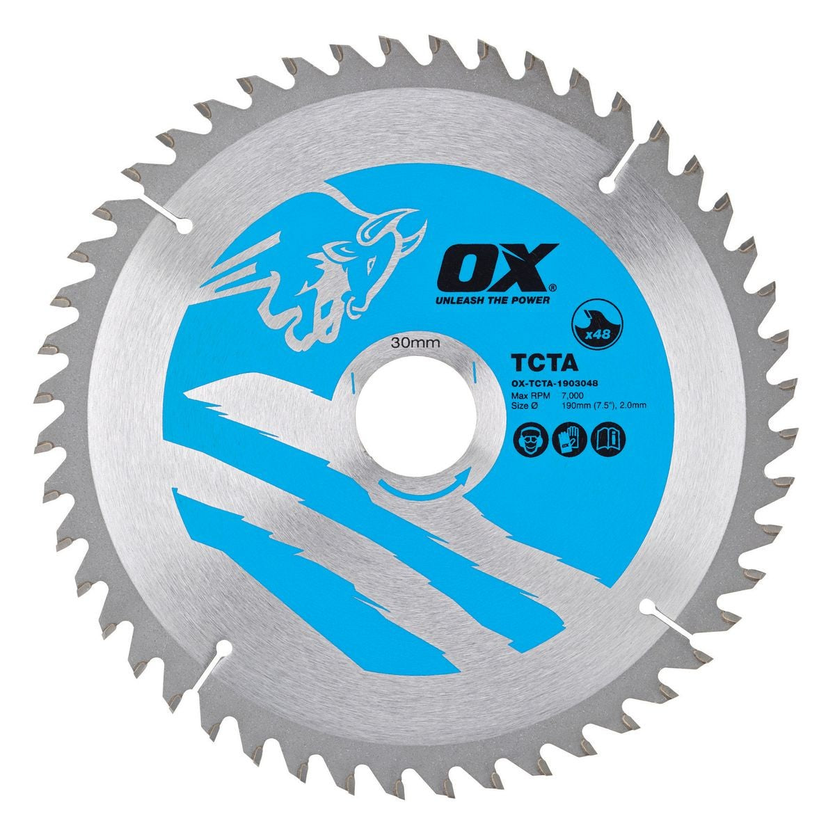 OX Alu/Plastic/Laminate Cutting Circular Saw Blade 190/30mm OX-TCTA-1903048